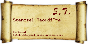 Stenczel Teodóra névjegykártya